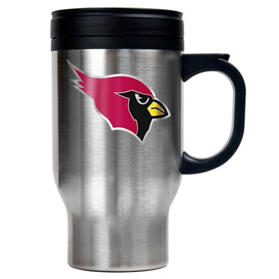 Great American Products 79522 Arizona Cardinals Stainless Steel Thermal Mug with Emblem