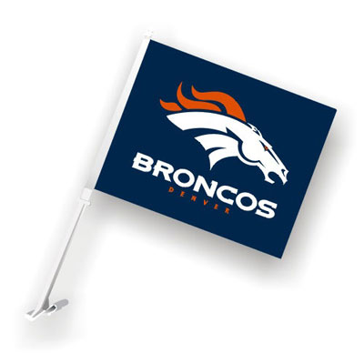 Fremont Die 98932 Denver Broncos Car Flag WWall Brackett