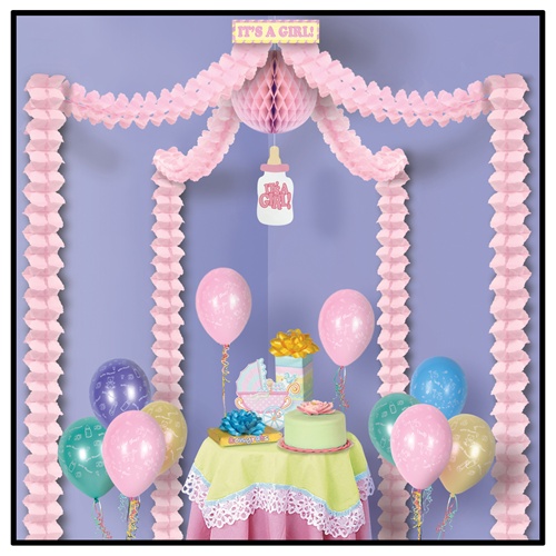 Its A Girl Party Canopy Pack Of 6