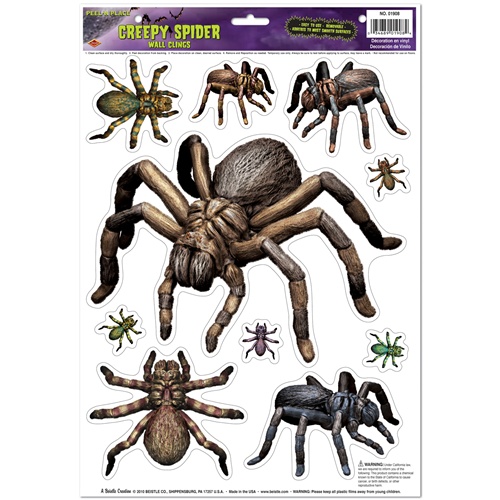 Beistle 01908 Creepy Spiders Peel N Place