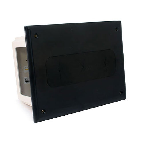 524-n Wall Plate- Recessed Media Box Black