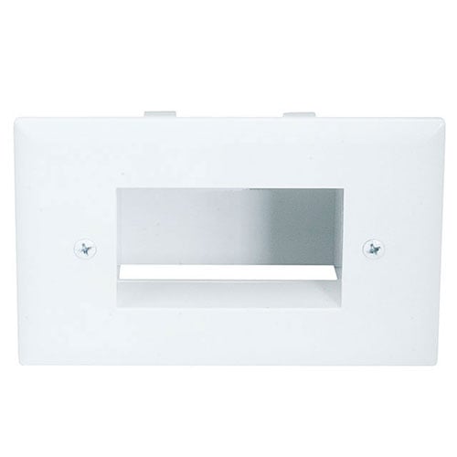 623-n Wall Plate- Recessed Easy Mount Low Voltage Cable- White