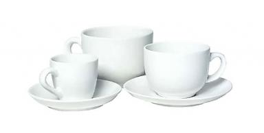Accessories CUPSAUCER ESP Espresso Cups and Saucers in White 6 Pack