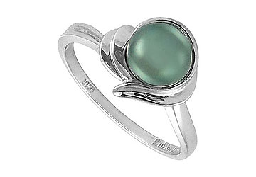 Fine Jewelry Vault ZE291WBW107 Cultured Black Pearl Ring 14K White Gold Size: 7