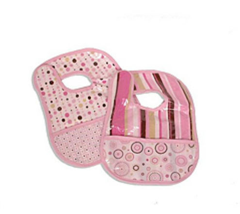 Caden Lane 2PDLCBIB Classic Pink Dot Line Coated Bib