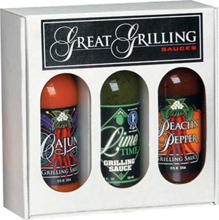 Hot Sauce Harrys HSH8043 HSH GREAT GRILLING SET Cajun#44; Lime Peach Grilling Sauces 3 packs 12oz