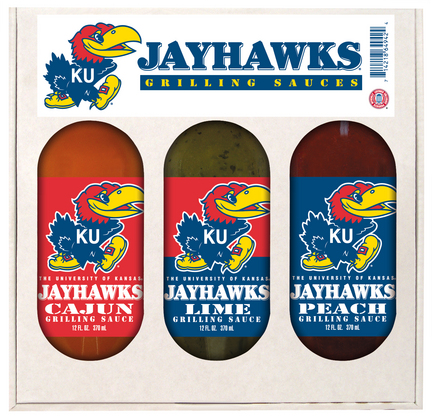 UPC 714218649424 product image for Hot Sauce Harrys 4942 KANSAS Jayhawks Grilling Gift Set 3- 12oz | upcitemdb.com