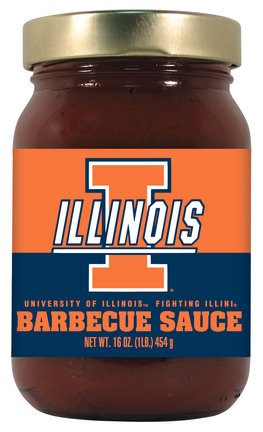 Hot Sauce Harrys 2817 ILLINOIS Fighting Illini BBQ Sauce Sweet Smoky 16oz
