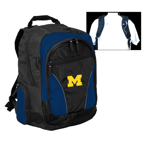 Logo Chair 17162 22"H x 21"W x 4"D Collegiate Backpack Michigan