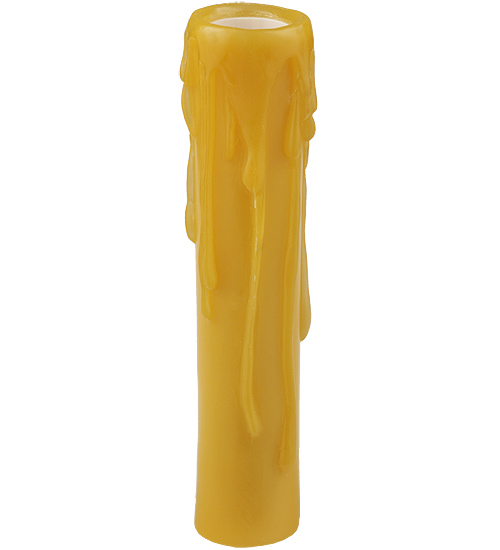 117431 1 In. W X 6 In. H Poly Resin Honey Amber Candle Cover