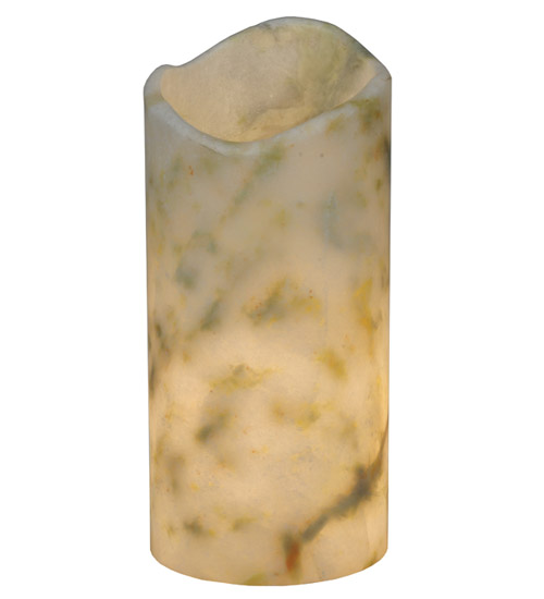 114798 3.4 In. W X 7.5 In. H Jadestone-light Green Uneven Top Candle Cover
