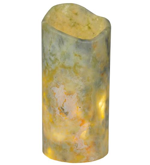 121495 3.4 In. W X 7.5 In. H Jadestone-light Green Uneven Top Candle Cover