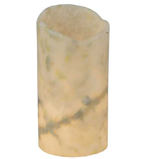 114800 4 In. W X 8 In. H Jadestone-light Green Uneven Top Candle Cover