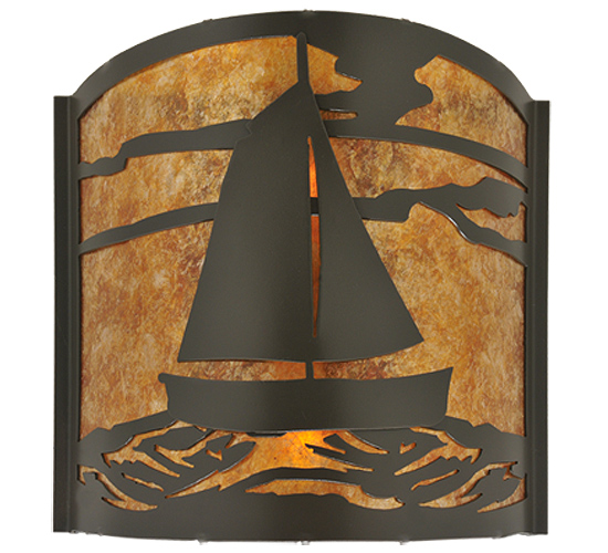 117834 12 In. W Sailboat Wall Sconce