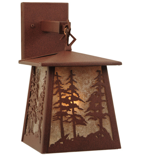 121598 7 In. W Stillwater Tall Pine Trees Wall Sconce