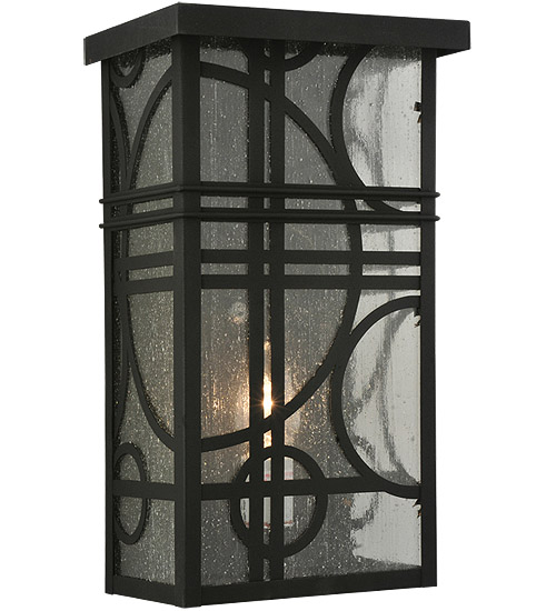 116773 9 In. W Deco Black Wall Sconce