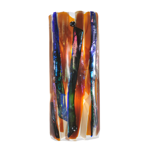 122396 6.5 In. W Oceano Fused Glass Wall Sconce