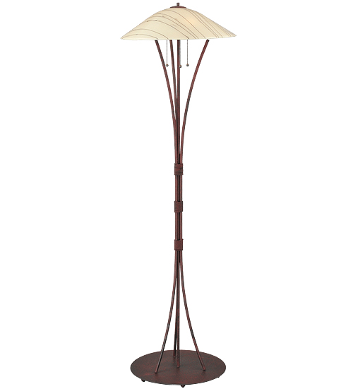 117164 65 In. H Branches Fused Glass Floor Lamp