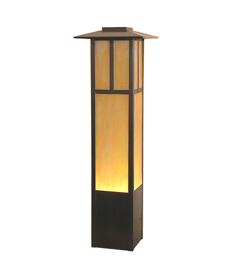Meyda Tiffany 30172 8 in. Sq in. T in. Mission Bollard Pillar Landscape Fixture