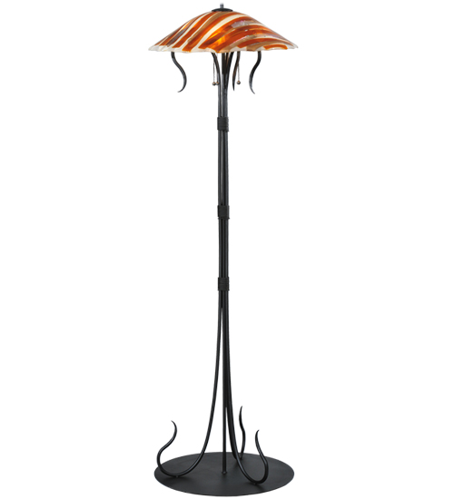 115471 65 In. H Marina Fused Glass Floor Lamp