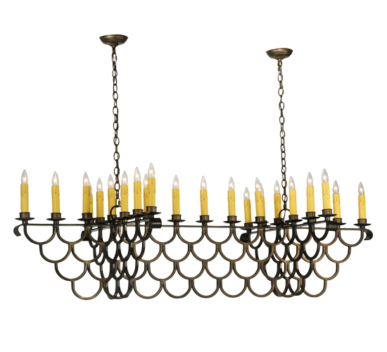 116731 71 In. L Picadilly 23-light Oblong Chandelier