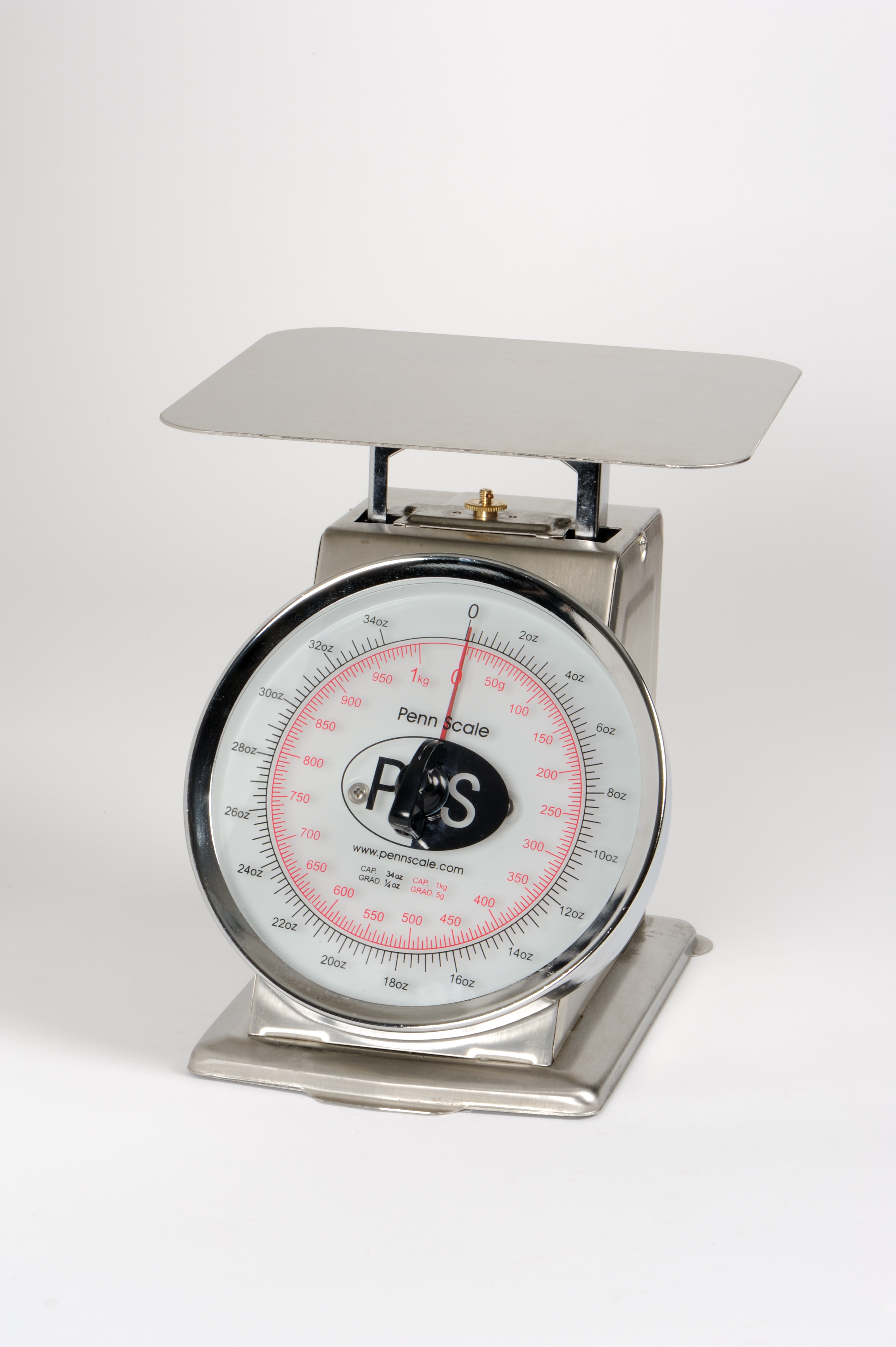 P-2r 2-lb Spring Scale With Stainless Steel 8 In. Ss Platter