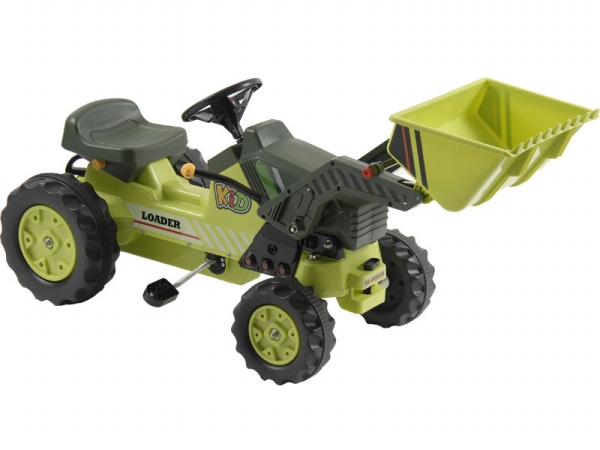 Pedal Tractor With Loader Green