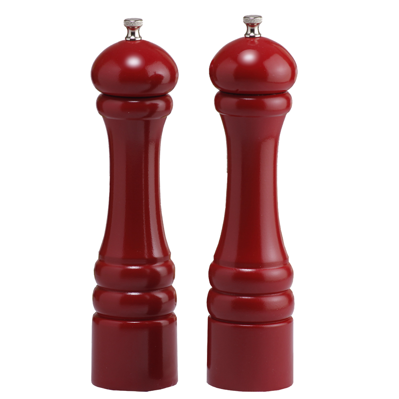 10602 10 In. Candy Apple Red Pepper Mill And Salt Mill Set