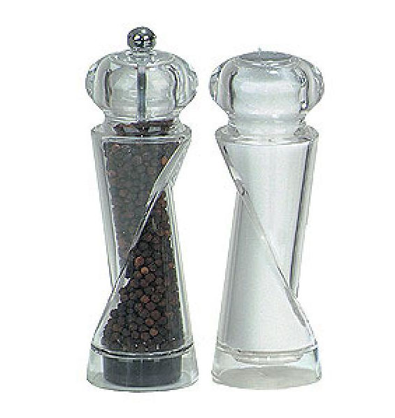 Chef Specialties 92080 7.5 in. Ellipse Pepper Mill and Salt Shaker Set