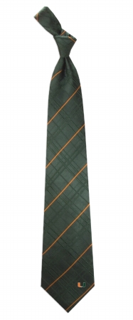 Eagles Wings 4876 Miami Hurricanes Oxford Woven Silk Tie