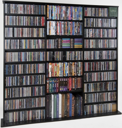 UPC 033697215020 product image for Leslie Dame CDV-1500BLK Multimedia storage rack- Black | upcitemdb.com