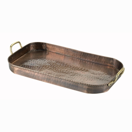 861 Oblong Antique Copper Tray