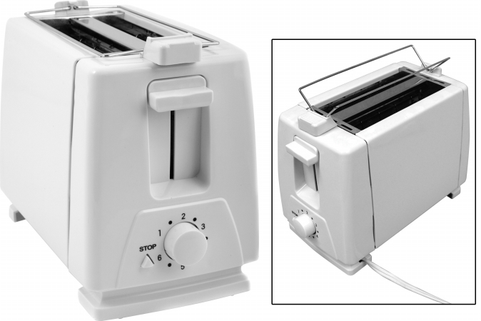 KitchenWorthy 2 Slice Toaster  Bun Warmer  150TOAST