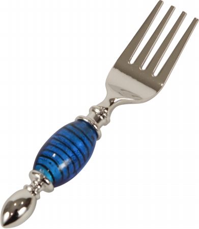 Hand-blown Dichroic Glass Fork -