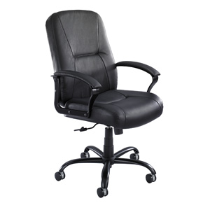 Safco 3500bl Serenity High Back Big And Tall In Black Leather