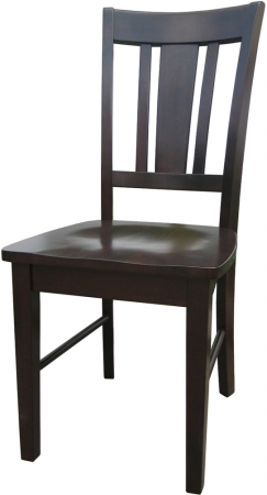 Whitewood C15-10p Dining Essentials San Remo Splatback Chair - Java