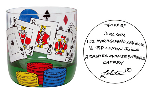 Santa Barbara ROCK15511K Lolita Rocks Glass  Poker