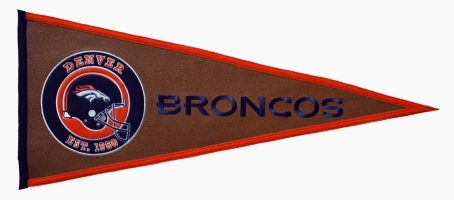 Winning Streak Sports 61709 Denver Broncos Pigskin Pennant