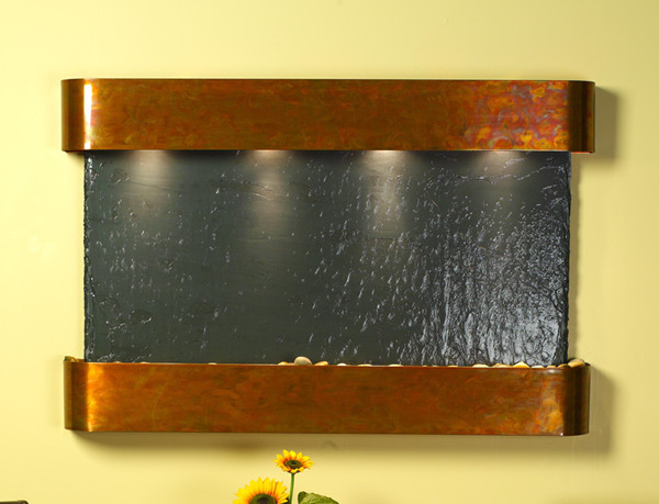 Adagio SSR1001 Sunrise Springs  Black Natural Slate Wall Fountain