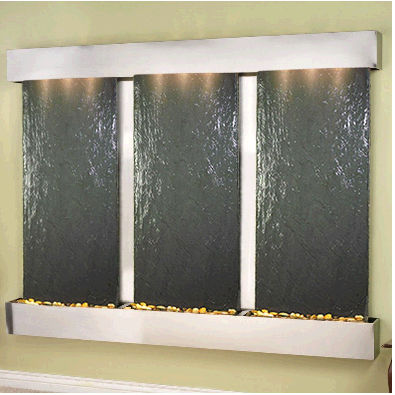 Adagio DCFS2001 Deep Creek Falls  Black Natural Slate Wall Fountain