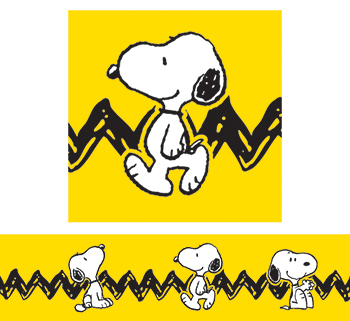 Eu-845253 Peanuts Yellow With Snoopy Deco Trim