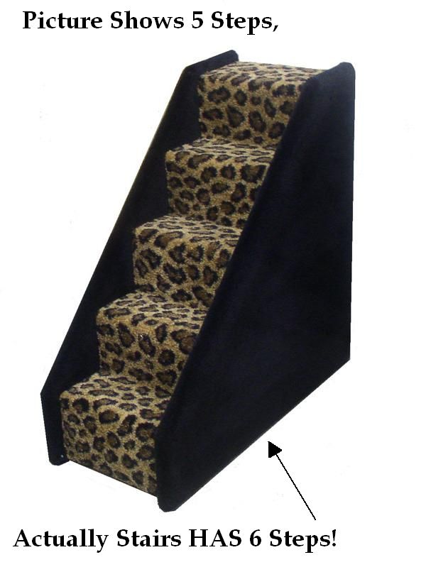 Essential Pet Products TINY6L Tiny 6 Step Pet Stairs  Leopard