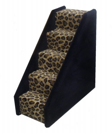 Essential Pet Products MINI5L Mini 5 Step Pet Stairs  Leopard