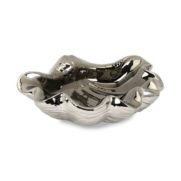 64140 Ithaca Oversized Silver Shell Bowl