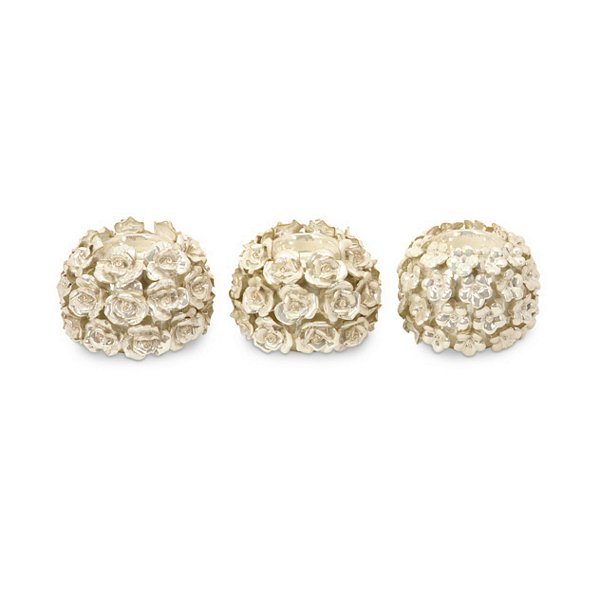 Imax Corporation 250233 Regency Bouquet Ceramic Votive Holders Set of 3 by Imax