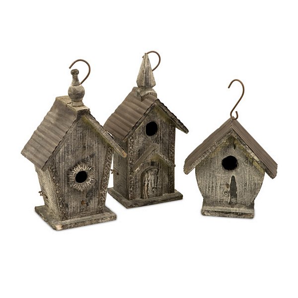 Imax Corporation 291443 Mitchell Wood Birdhouses Set of 3