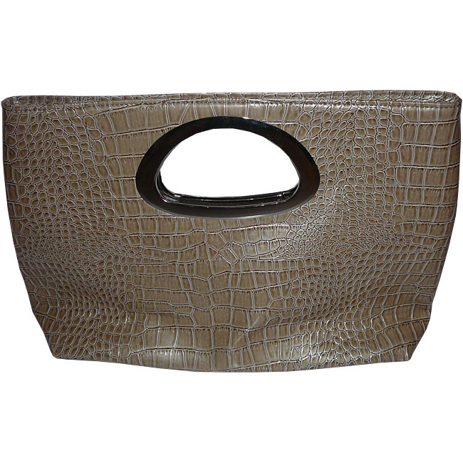 SAC O GRANDE YT7803BEIGE Sac O Grande Classy Croc Clutch