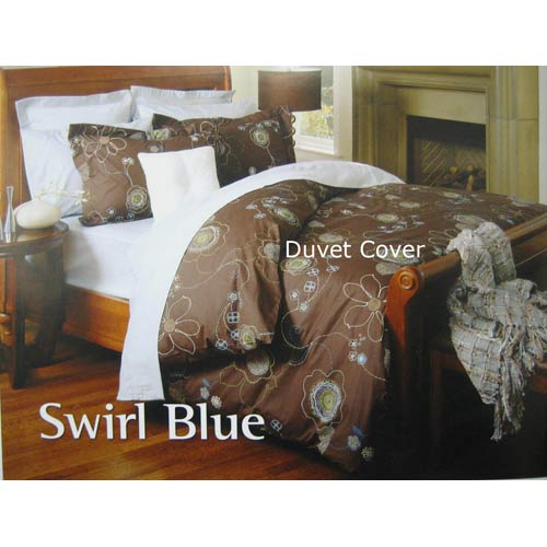 7 Piece Bed Set In Blue Meadow Size King