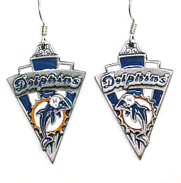 Siskiyou Gifts SFE061 NFL Earrings- Miami Dolphins