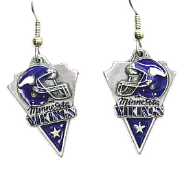 Siskiyou Gifts SFE165 NFL Earrings- Minnesota Vikings